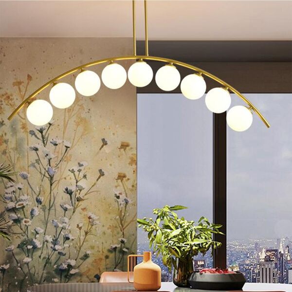 Fralde 9 Lu Gold Modern Mutfak Cafe Restoran için Uygun Retro Salon Avize