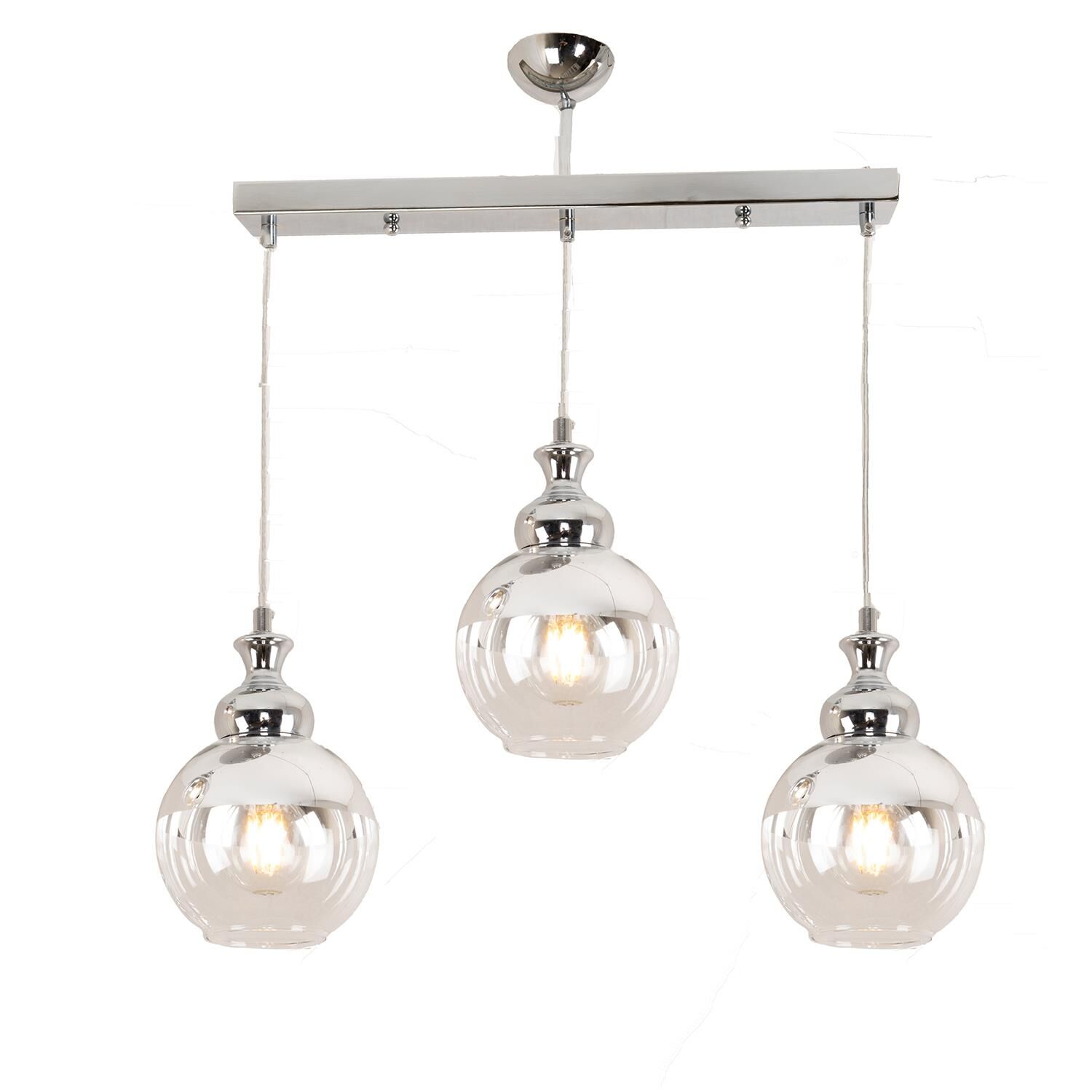 Leon 3 Lü Sıralı Krom Sarkıt Spor- Salonavize