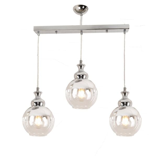 Leon 3 Lü Sıralı Krom Sarkıt Spor- Salonavize