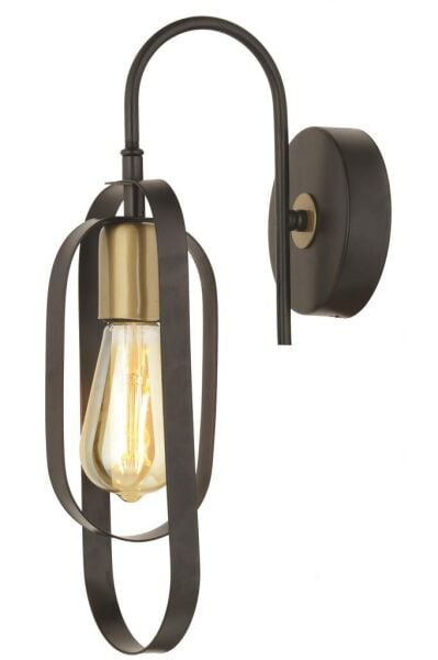 Koza Siyah Eskitme Yatak Odası-Yatak başı,Cafe,Restoran için Duvar Lambası Retro Retro Aplik