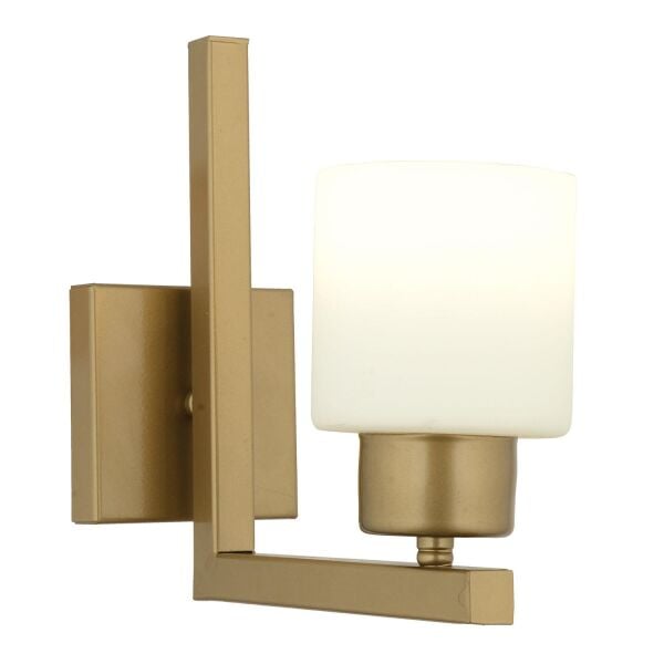 Torqu Eskitme Boyalı Beyaz Camlı Duvar Lambası Yatak Odası-Yatak Başı-Banyo İçin Modern Aplik