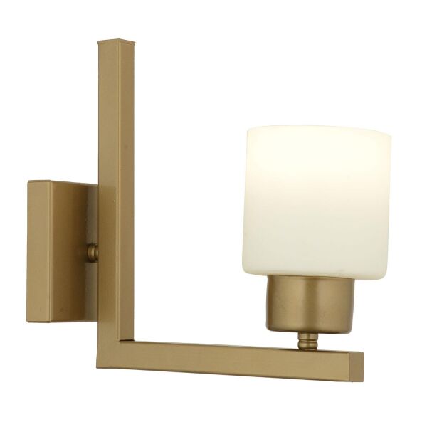 Torqu Eskitme Boyalı Beyaz Camlı Duvar Lambası Yatak Odası-Yatak Başı-Banyo İçin Modern Aplik