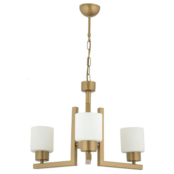 Torqu 3 Lü Eskitme Boyalı Beyaz Camlı Modern Genç Odası Yatak Odası Salon Avize