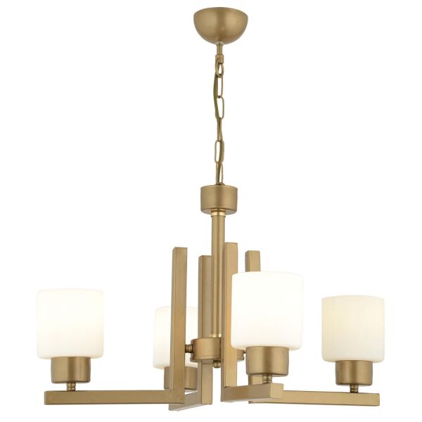 Torqu 4 Lü Eskitme Boyalı Beyaz Camlı Modern Genç Odası Yatak Odası Salon Avize