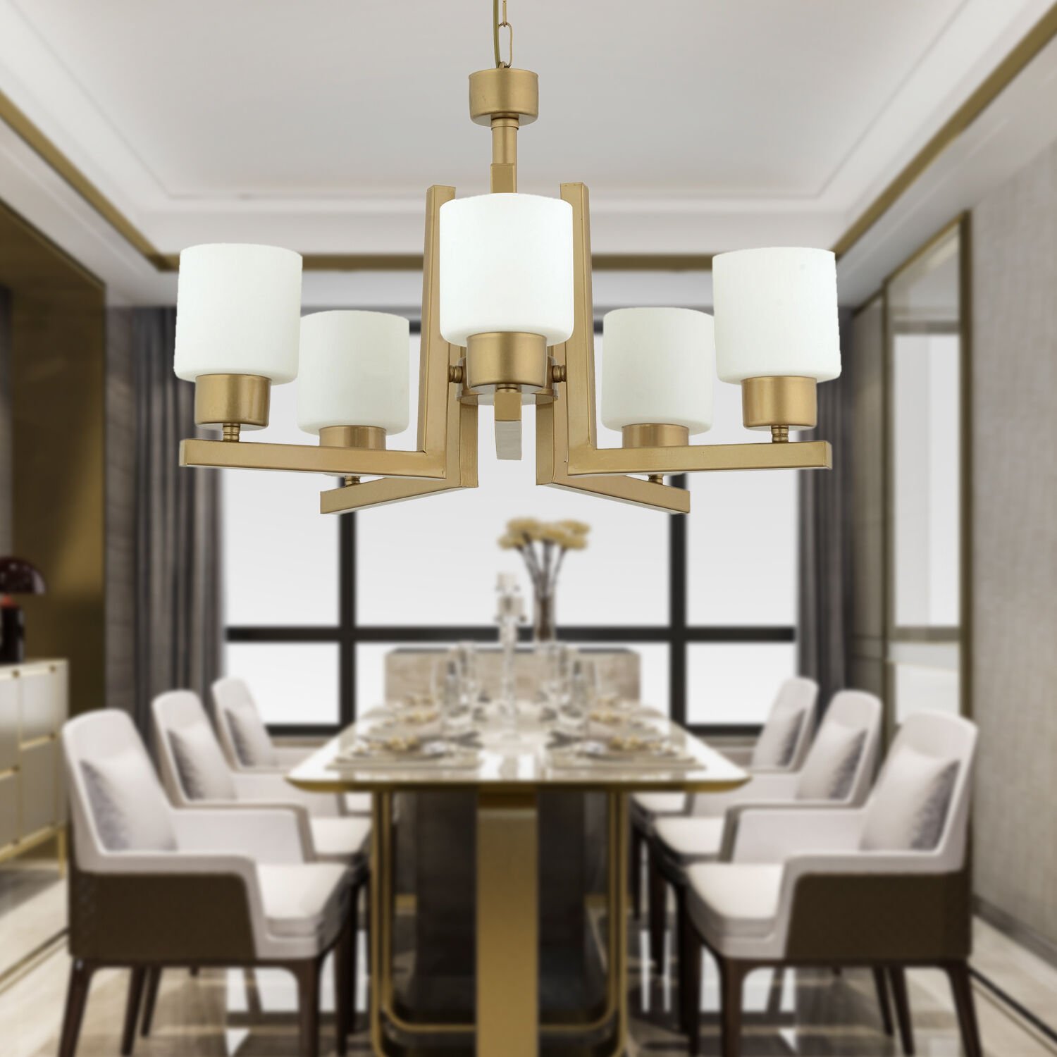 Torqu 5 Li Eskitme Boyalı Modern Genç Odası Yatak Odası Salon Avize