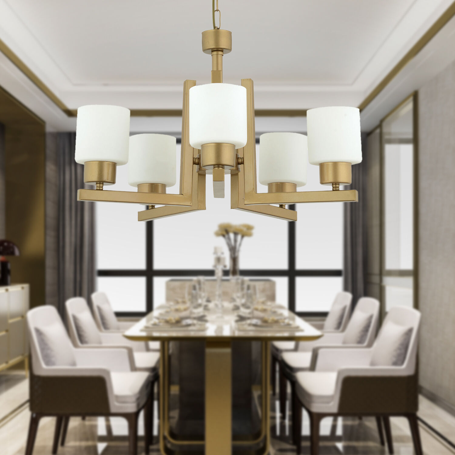 Torqu 5 Li Eskitme Boyalı Modern Genç Odası Yatak Odası Salon Avize