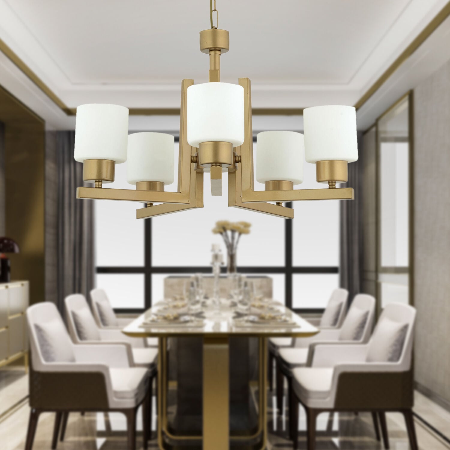 Torqu 5 Li Eskitme Boyalı Modern Genç Odası Yatak Odası Salon Avize