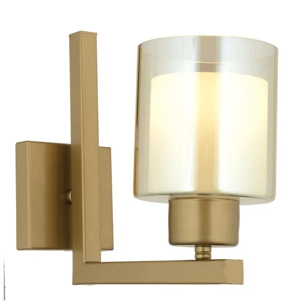 Tisse Eskitme Boyalı Çift Camlı Duvar Lambası Yatak Odası-Yatak Başı-Banyo İçin Modern Aplik