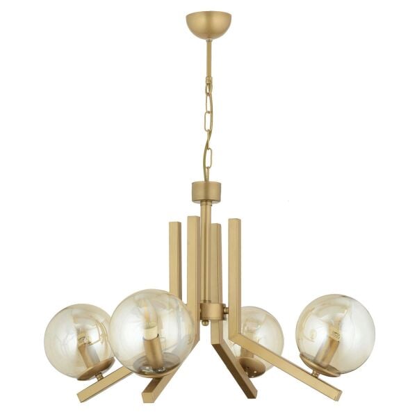 Mikel 4 Lü Komple Eskitme Boyalı Bal Camlı Modern Genç Odası Yatak Odası Salon Avize