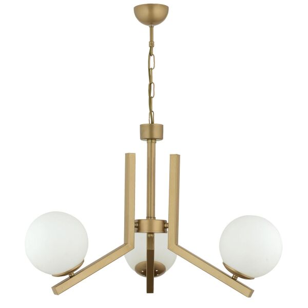 Morgan 3 Lü Komple Eskitme Boyalı Beyaz Camlı Modern Genç Odası Yatak Odası Salon Avize