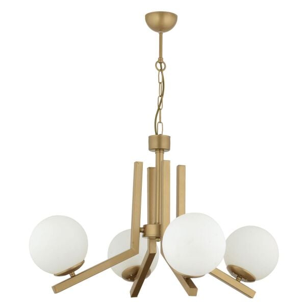 Morgan 4 Lü Komple Eskitme Boyalı Beyaz Camlı Modern Genç Odası Yatak Odası Salon Avize