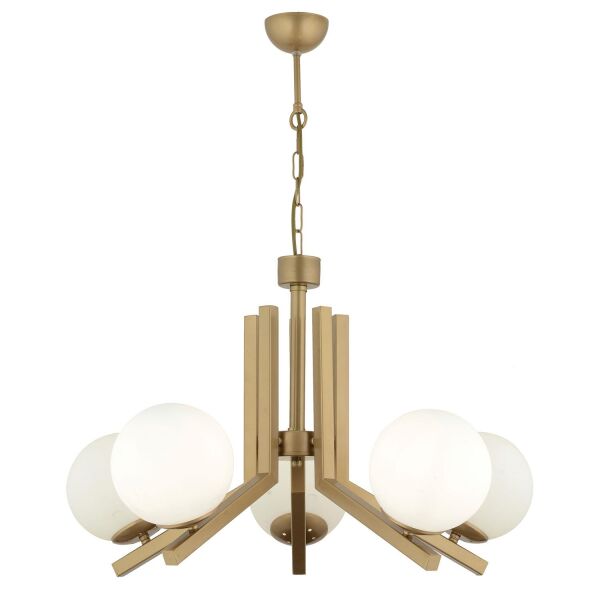 Morgan 5 Lü Komple Eskitme Boyalı Beyaz Camlı Modern Genç Odası Yatak Odası Salon Avize