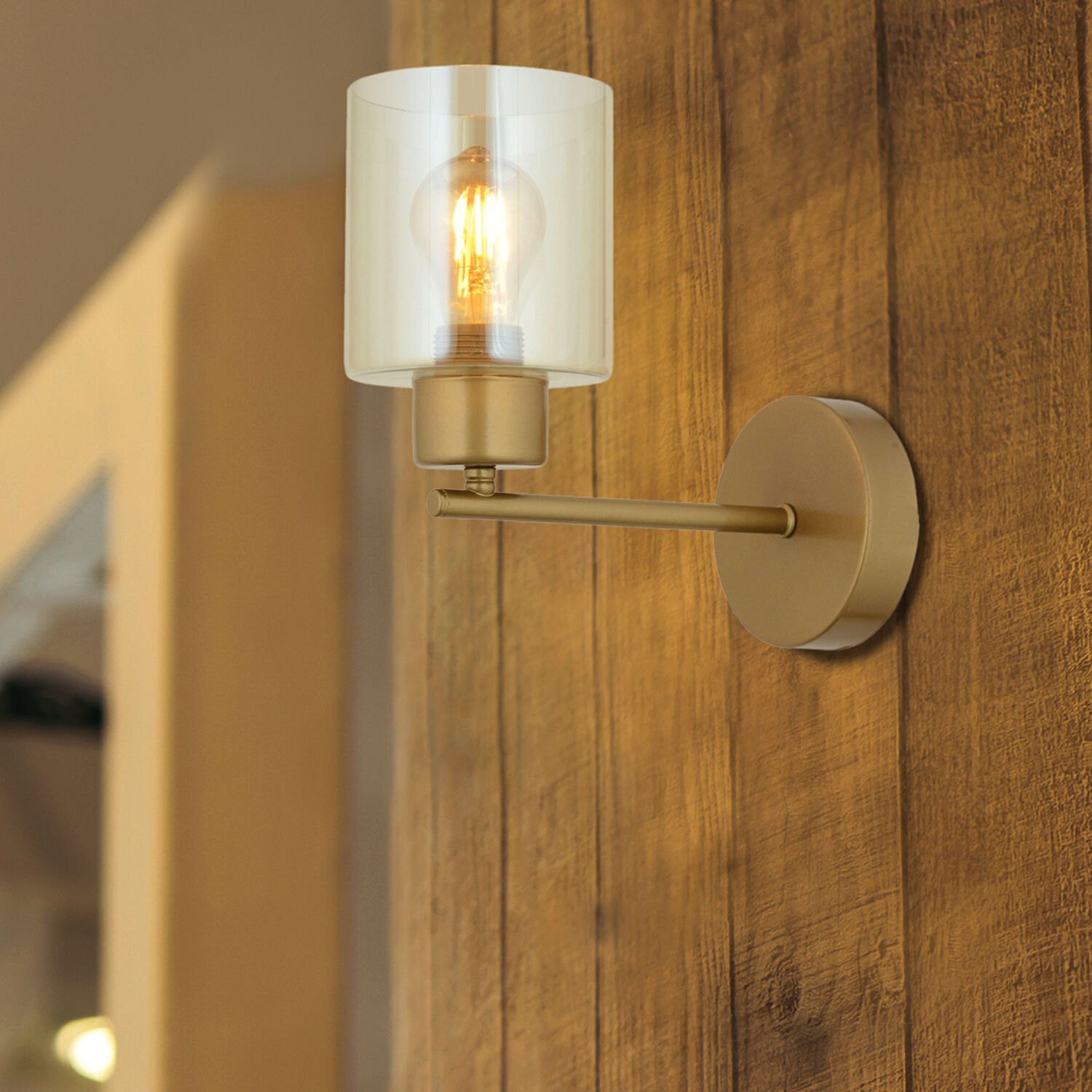 Lima Eskitme Bal Camlı Duvar Lambası Yatak Odası-Yatak Başı-Banyo İçin Modern Aplik