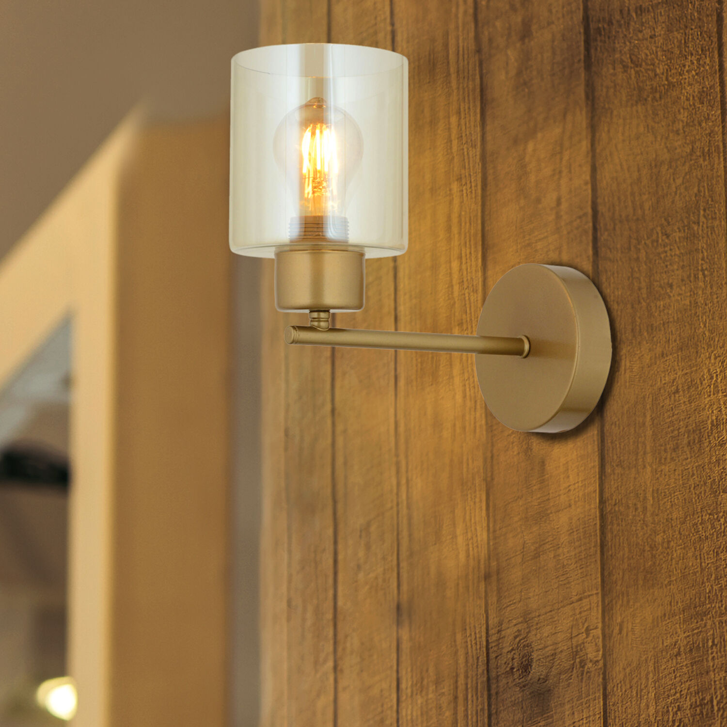 Lima Eskitme Bal Camlı Duvar Lambası Yatak Odası-Yatak Başı-Banyo İçin Modern Aplik