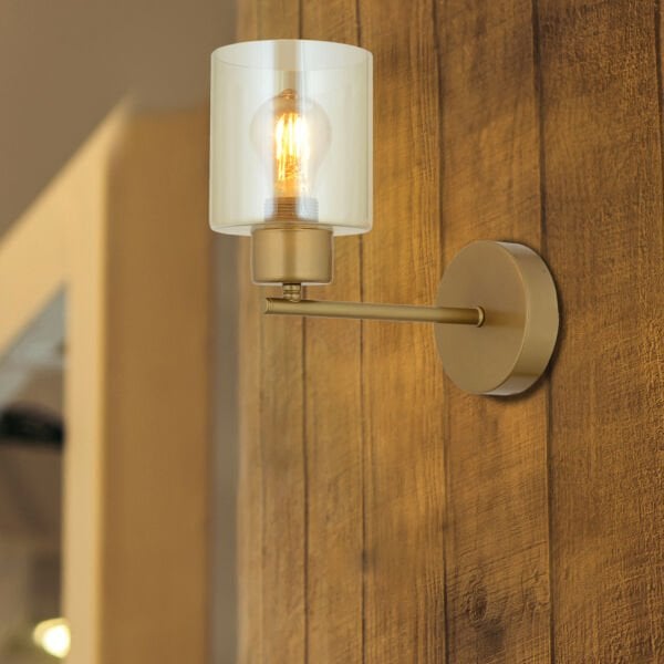 Lima Eskitme Bal Camlı Duvar Lambası Yatak Odası-Yatak Başı-Banyo İçin Modern Aplik