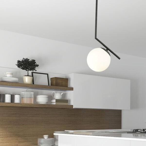 Sara Tekli Siyah Sarkıt Modern Sarkıt Mutfak Salon Sarkıt Avize