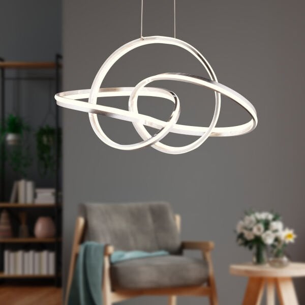 Pireal Tekli Krom Ledli Modern Koridor, Yatak Odası Salon Sarkıt Led Avize