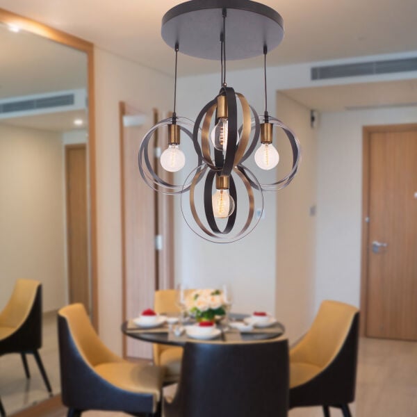 Avanos 4'Lü Modern Retro Sarkıt Mutfak Salon Avize