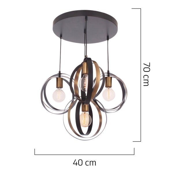 Avanos 4'Lü Modern Retro Sarkıt Mutfak Salon Avize