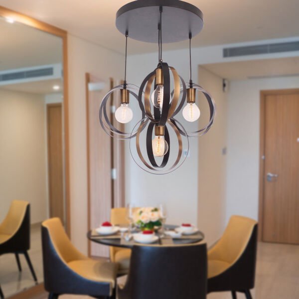 Avanos 4'Lü Modern Retro Sarkıt Mutfak Salon Avize