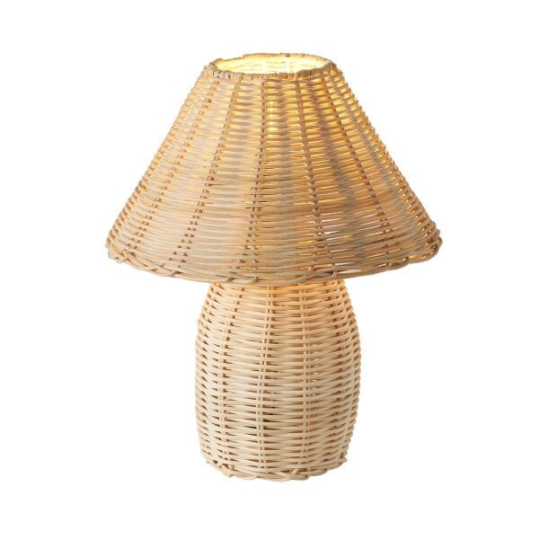 Sollın Rattan Hasır Abajur Masa Lambası