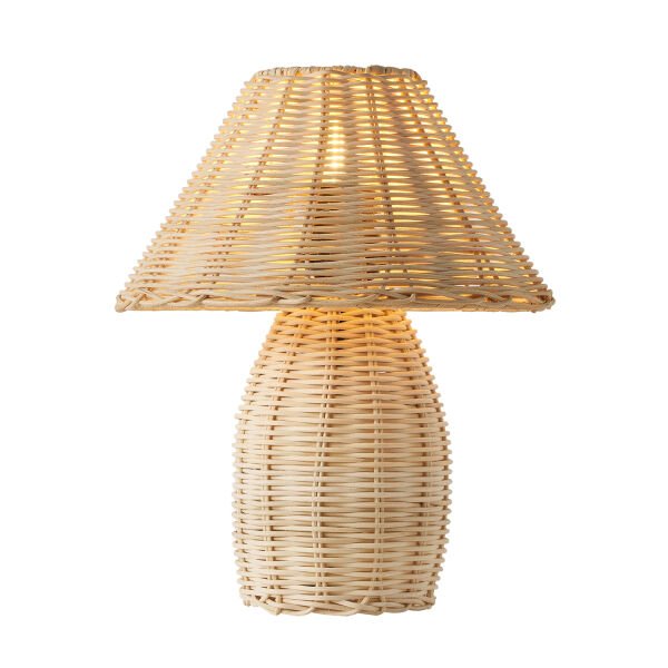 Sollın Rattan Hasır Abajur Masa Lambası