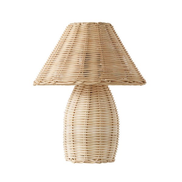 Sollın Rattan Hasır Abajur Masa Lambası