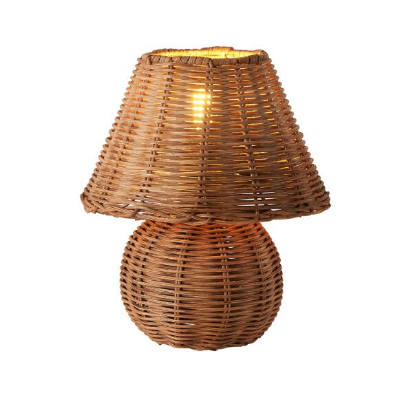 Gırona Rattan Hasır Abajur Masa Lambası