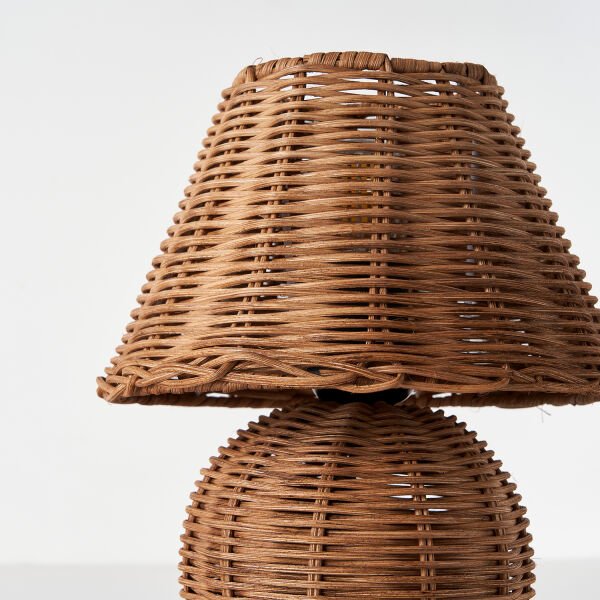 Gırona Rattan Hasır Abajur Masa Lambası