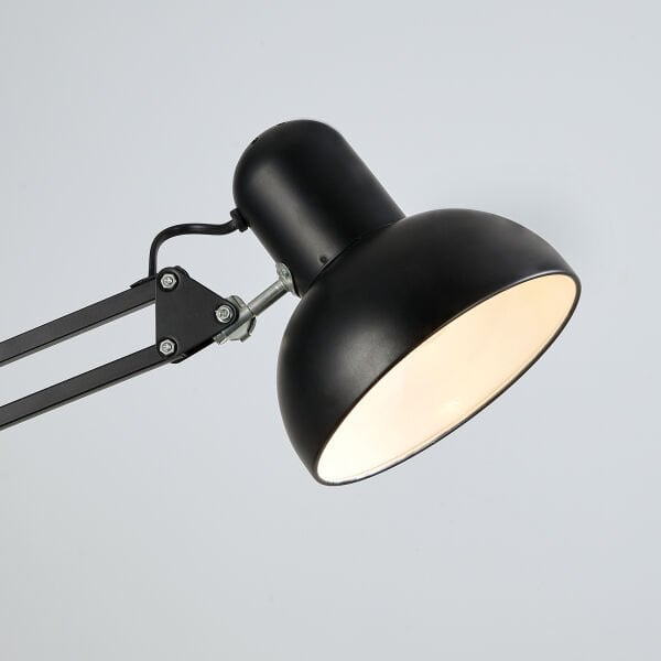 Perro Mandallı Siyah Ders Çalışma Masası Lambası