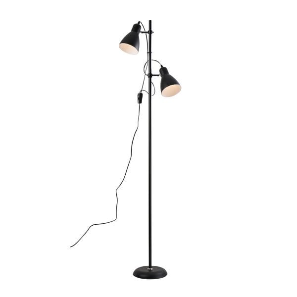 Zenith Metal Oynar Başlıklı Siyah 2'Li Lambader