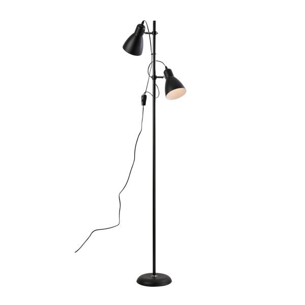 Zenith Metal Oynar Başlıklı Siyah 2'Li Lambader