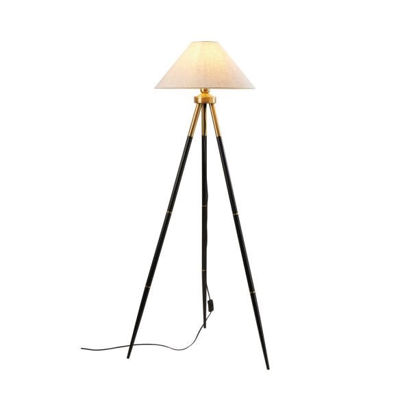 Cosby Siyah-Eskitme Kaplamalı Tripod Metal 3 Ayaklı Lambader