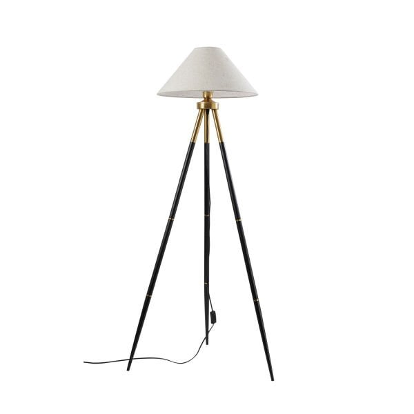 Cosby Siyah-Eskitme Kaplamalı Tripod Metal 3 Ayaklı Lambader