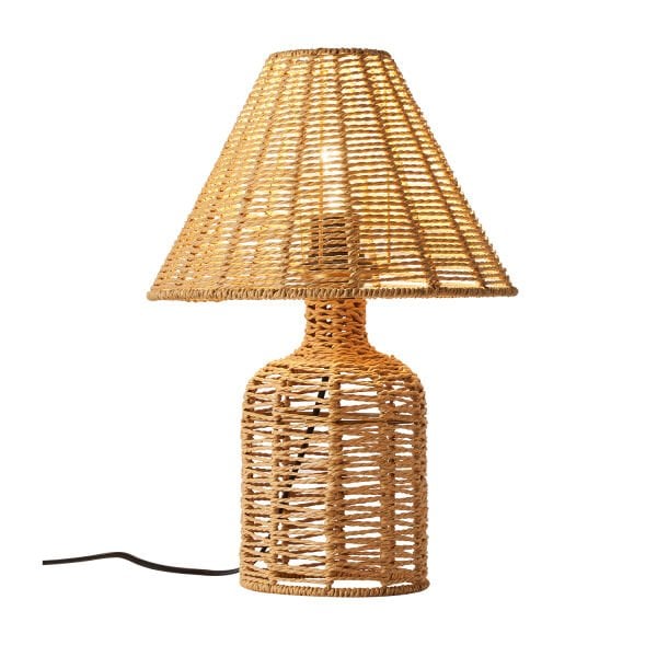 Mateo İpli Rattan Hasır Abajur