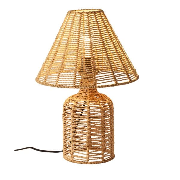 Mateo İpli Rattan Hasır Abajur