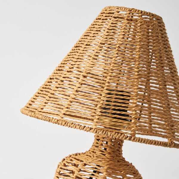 Mateo İpli Rattan Hasır Abajur