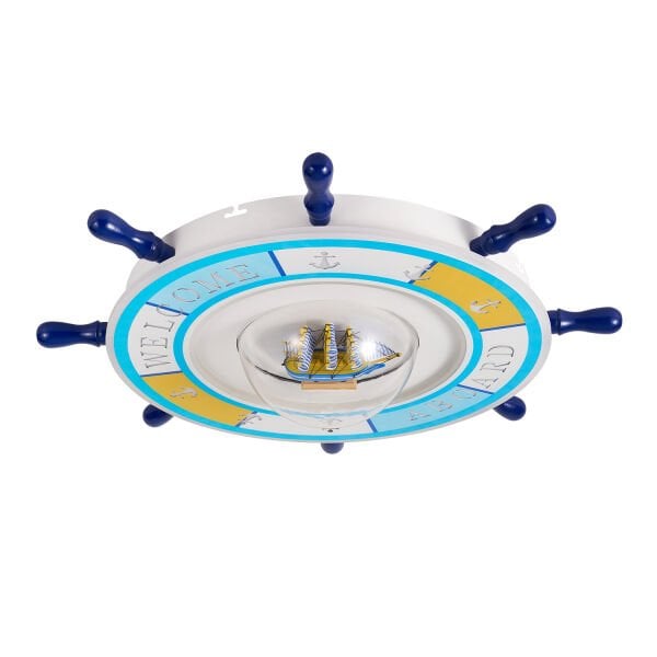 Loui Ledli Gemi Dümeni Desenli Plafonyer Çocuk Odası Avize