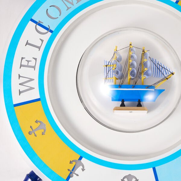 Loui Ledli Gemi Dümeni Desenli Plafonyer Çocuk Odası Avize