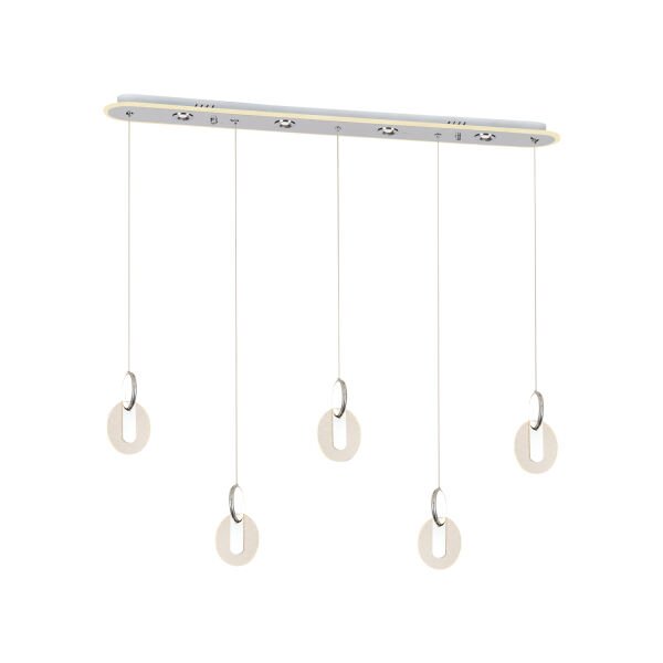 Enola 5 li Sıralı 57 watt Ledli Modern Tasarım Oturma Odası Salon Avize