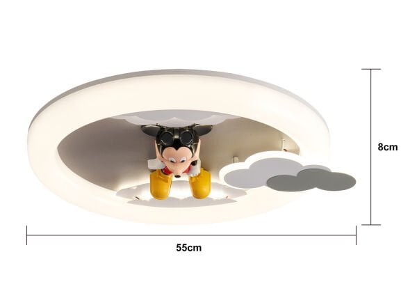 Moddy Ledli Mickey Desenli Plafonyer Çocuk Odası Avize