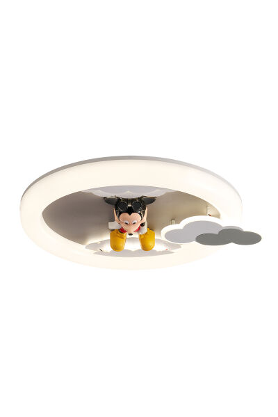 Moddy Ledli Mickey Desenli Plafonyer Çocuk Odası Avize