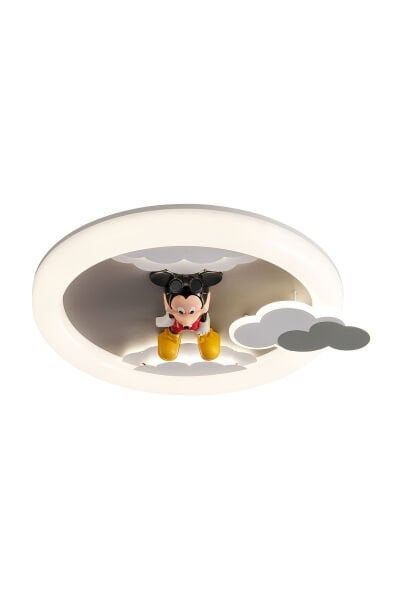 Moddy Ledli Mickey Desenli Plafonyer Çocuk Odası Avize