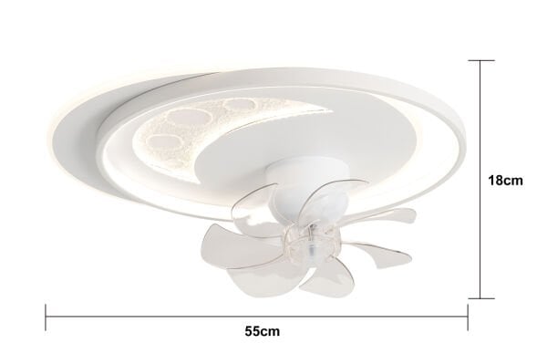 Arıa 3D Plafonyer Pervaneli Ledli Avize