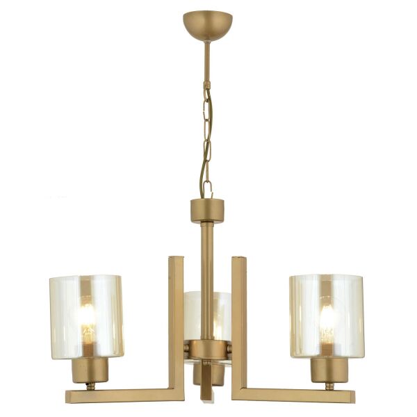 Tasse 3 Lü Eskitme Boyalı Avize Bal Camlı Modern Genç Odası Yatak Odası Salon Avize