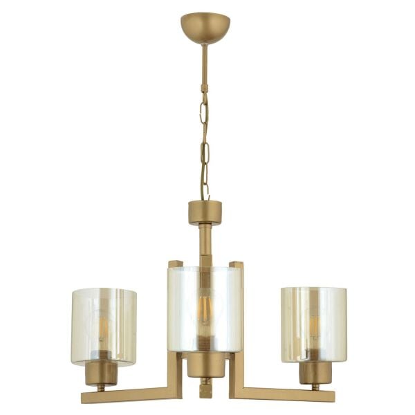 Tasse 3 Lü Eskitme Boyalı Avize Bal Camlı Modern Genç Odası Yatak Odası Salon Avize