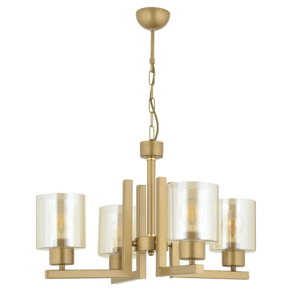 Tasse 4 Lü Eskitme Boyalı Avize Bal Camlı Modern Genç Odası Yatak Odası Salon Avize