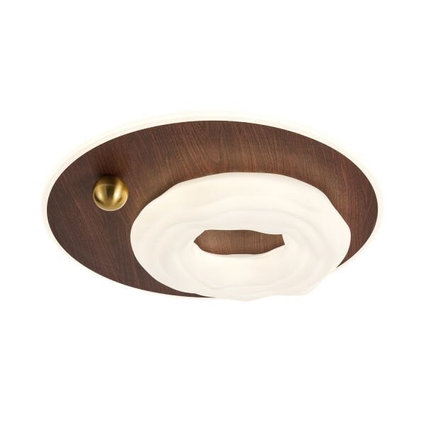 Noirre Ahşap Detaylı Plafonyer Ledli Avize