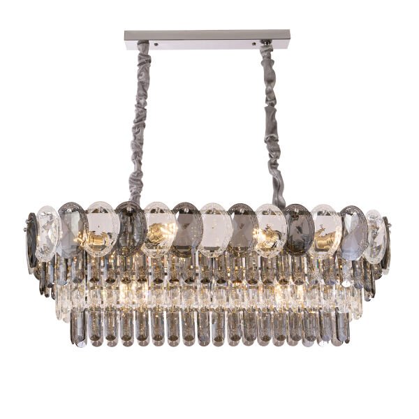 Sento 80'Lik Yemek Masası Üstü Sıralı Kristallli Avize