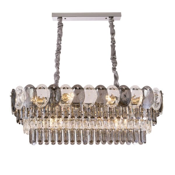 Sento 80'Lik Yemek Masası Üstü Sıralı Kristallli Avize